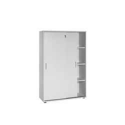 Kontorikapp VILNIUS helehall, 100x40xH153 cm