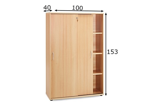 Kontorikapp VILNIUS pöök, 100x40xH153 cm