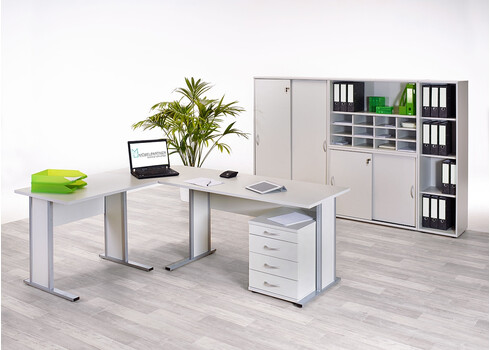 Kontoririiul VILNIUS helehall, 40x40xH153 cm