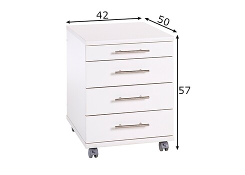 Sahtliboks BUDAPEST valge, 42x50xH57 cm