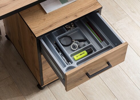 Sahtliboks OSLO tamm / must, 40x50x57 cm