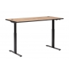 Elektriliselt reguleeritav kirjutuslaud OSLO tamm / must, 160x75xH70-117 cm