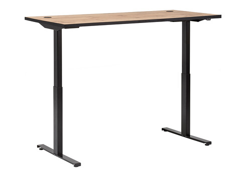 Elektriliselt reguleeritav kirjutuslaud OSLO tamm / must, 160x75xH70-117 cm