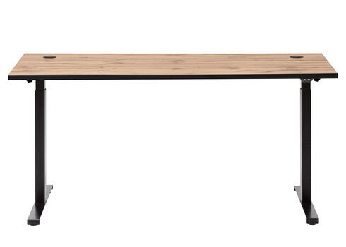 Elektriliselt reguleeritav kirjutuslaud OSLO tamm / must, 160x75xH70-117 cm