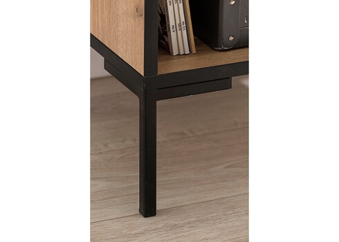 Kontorikapp OSLO tamm / must, 65x39xH194 cm