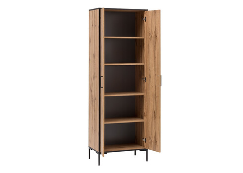 Kontorikapp OSLO tamm / must, 65x39xH194 cm
