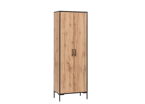 Kontorikapp OSLO tamm / must, 65x39xH194 cm