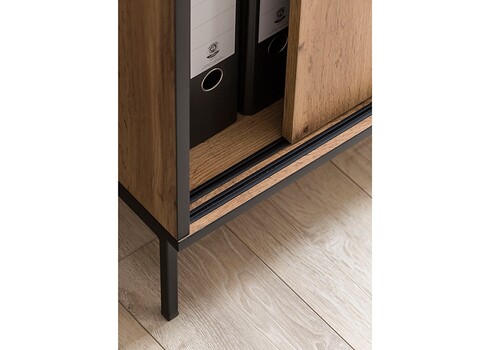 Kontorikapp OSLO tamm / must, 100x41xH97 cm