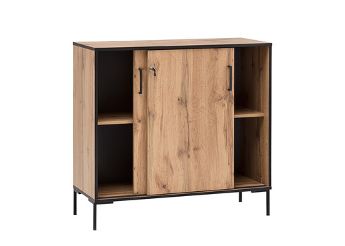 Kontorikapp OSLO tamm / must, 100x41xH97 cm