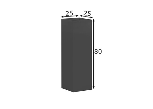 Lillepott MINSK antratsiit, 25x25xH80 cm