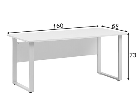 Kirjutuslaud MINSK helehall, 160x65xH73 cm
