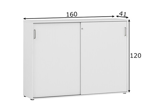 Kontorikapp MINSK helehall, 160x41xH120 cm