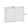 Kontorikapp MINSK helehall, 160x41xH120 cm