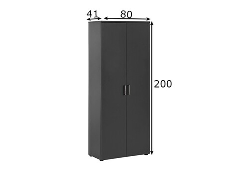 Kontorikapp MINSK antratsiit, 80x41xH200 cm