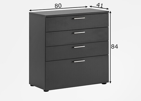 Kontorikapp MINSK antratsiit, 80x41xH84 cm