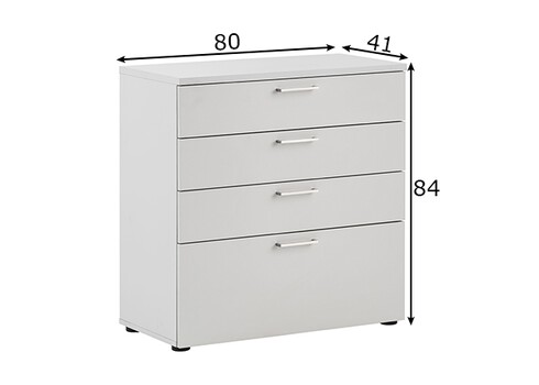 Kontorikapp MINSK helehall, 80x41xH84 cm