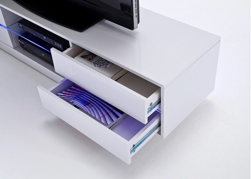 Tv-alus BLUES valge, 160x40xH36 cm, LED