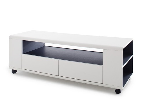 Tv-alus CHELSEA valge / antratsiit, 119x43xH46 cm