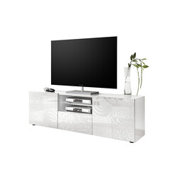 Tv-alus MIRO valge läige, 181x43xH57 cm, LED