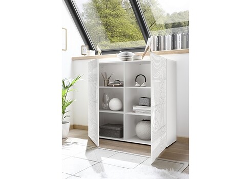 Kummut MIRO valge läige, 121x43xH111 cm