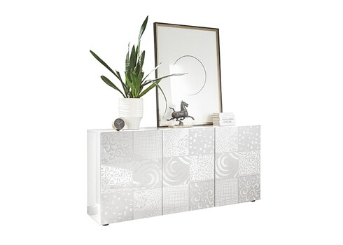 Kummut MIRO valge läige, 181x43xH84 cm