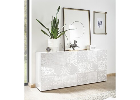 Kummut MIRO valge läige, 181x43xH84 cm