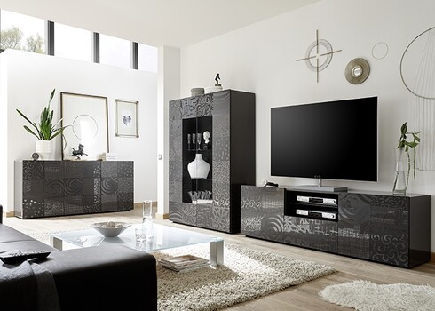 Kummut MIRO antratsiit läige, 181x43xH84 cm