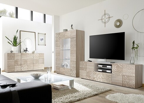 Vitriinkapp MIRO tamm Sonoma, 121x43xH166 cm