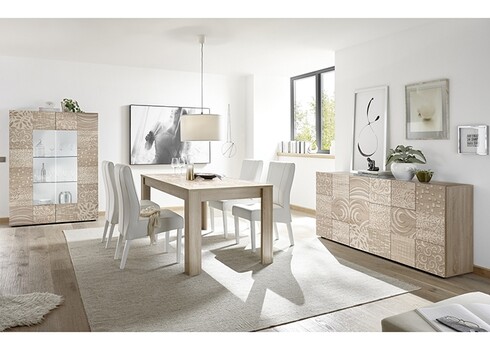 Vitriinkapp MIRO tamm Sonoma, 121x43xH166 cm