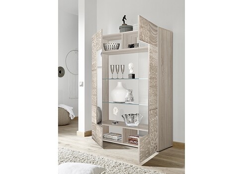 Vitriinkapp MIRO tamm Sonoma, 121x43xH166 cm