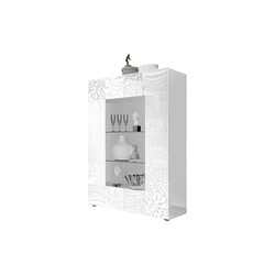 Vitriinkapp MIRO valge läige, 121x43xH166 cm, LED