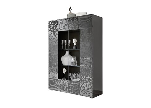 Vitriinkapp MIRO antratsiit läige, 121x43xH166 cm, LED