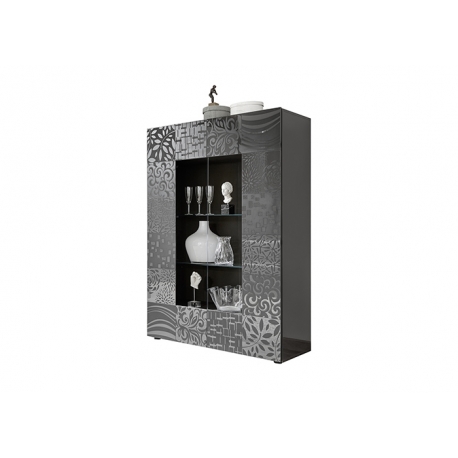 Vitriinkapp MIRO antratsiit läige, 121x43xH166 cm, LED