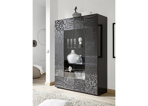 Vitriinkapp MIRO antratsiit läige, 121x43xH166 cm, LED