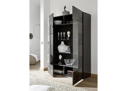 Vitriinkapp MIRO antratsiit läige, 121x43xH166 cm, LED