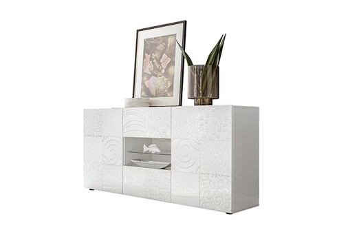 Kummut MIRO valge läige, 181x43xH84 cm