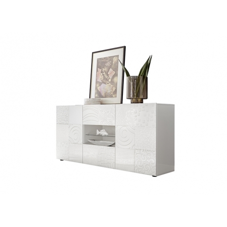 Kummut MIRO valge läige, 181x43xH84 cm