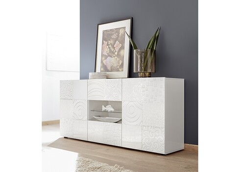 Kummut MIRO valge läige, 181x43xH84 cm