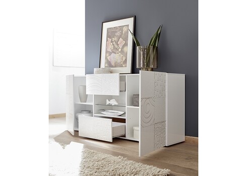 Kummut MIRO valge läige, 181x43xH84 cm