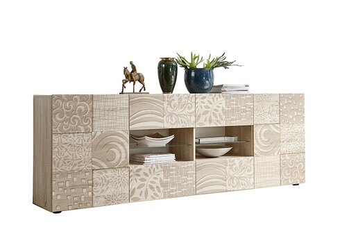 Kummut MIRO tamm Sonoma, 241x43xH84 cm, LED