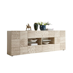 Kummut MIRO tamm Sonoma, 241x43xH84 cm, LED