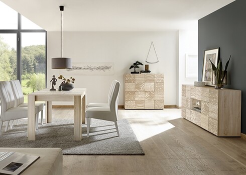 Kummut MIRO tamm Sonoma, 241x43xH84 cm, LED