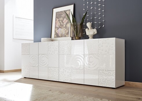 Kummut MIRO valge läige, 241x43xH84 cm