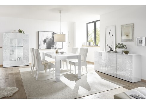 Söögilaud MIRO valge läige, 180x90xH79 cm