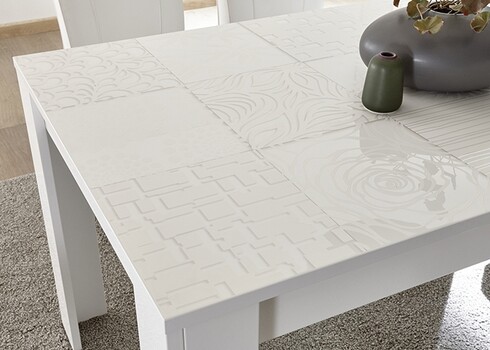 Söögilaud MIRO valge läige, 180x90xH79 cm