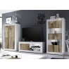 Tv-alus BASIC valge läige / tamm Pero, 140x43xH56 cm, LED