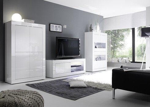 Kummut BASIC valge läige, 102x43xH162 cm