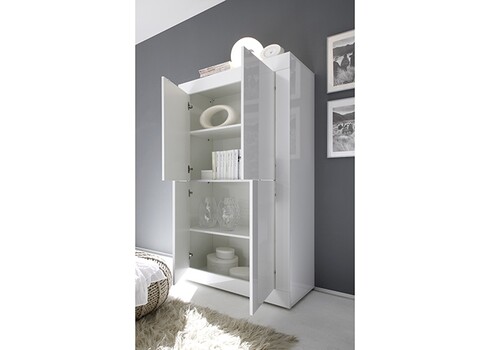 Kummut BASIC valge läige, 102x43xH162 cm