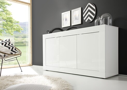 Kummut BASIC valge läige, 160x43xH86 cm