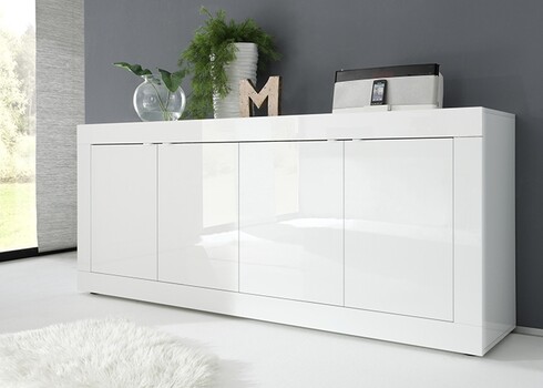 Kummut BASIC valge läige, 207x43xH86 cm